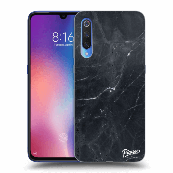 Picasee Xiaomi Mi 9 Hülle - Transparentes Silikon - Black marble