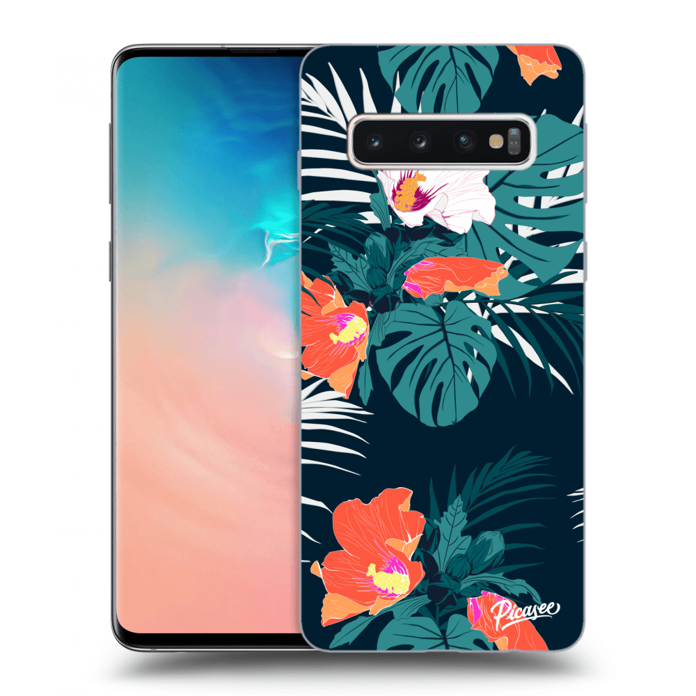 Picasee Samsung Galaxy S10 G973 Hülle - Transparentes Silikon - Monstera Color