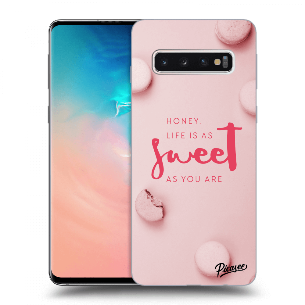 Picasee Samsung Galaxy S10 G973 Hülle - Transparentes Silikon - Life is as sweet as you are