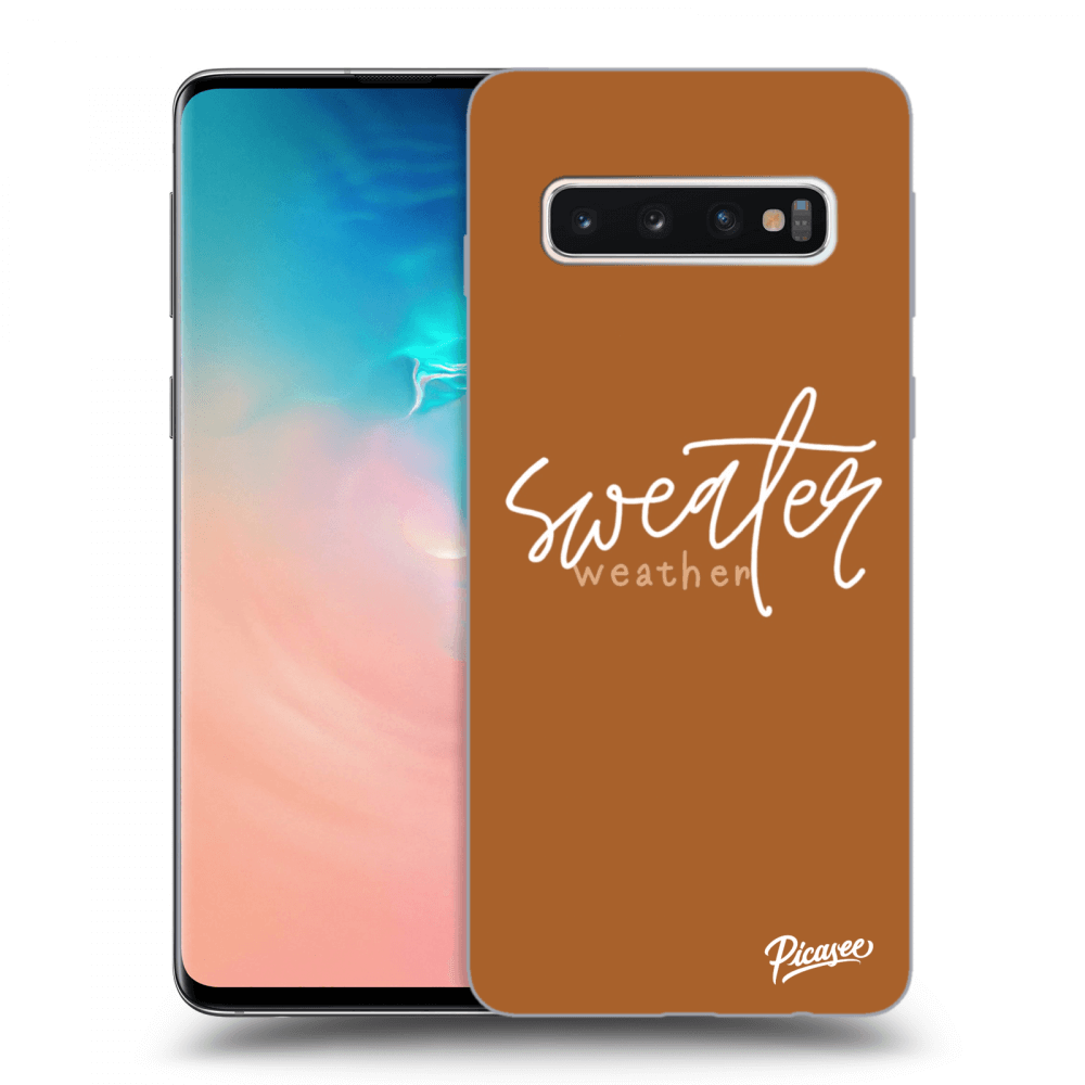 Picasee Samsung Galaxy S10 G973 Hülle - Transparentes Silikon - Sweater weather