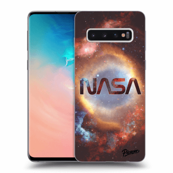 Picasee Samsung Galaxy S10 G973 Hülle - Schwarzes Silikon - Nebula