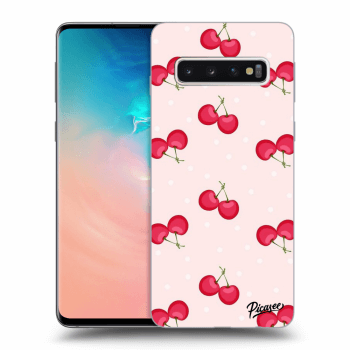 Picasee Samsung Galaxy S10 G973 Hülle - Transparentes Silikon - Cherries