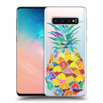 Picasee Samsung Galaxy S10 G973 Hülle - Transparentes Silikon - Pineapple