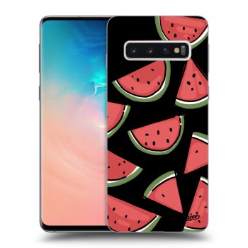 Picasee Samsung Galaxy S10 G973 Hülle - Schwarzes Silikon - Melone