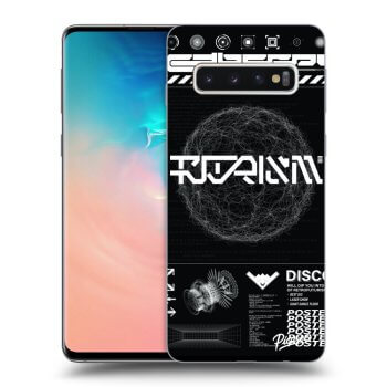 Picasee Samsung Galaxy S10 G973 Hülle - Transparentes Silikon - BLACK DISCO