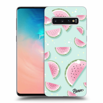 Picasee Samsung Galaxy S10 G973 Hülle - Transparentes Silikon - Watermelon 2