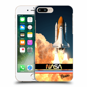 Picasee Apple iPhone 8 Plus Hülle - Schwarzes Silikon - Space Shuttle
