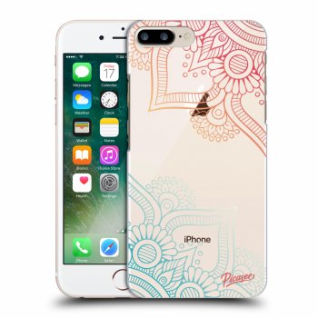 Picasee Apple iPhone 8 Plus Hülle - Transparentes Silikon - Flowers pattern