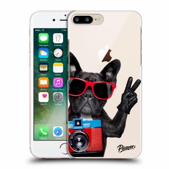 Picasee Apple iPhone 8 Plus Hülle - Transparentes Silikon - French Bulldog