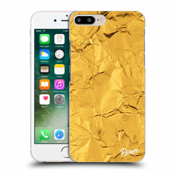 Picasee Apple iPhone 8 Plus Hülle - Transparentes Silikon - Gold