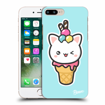 Picasee Apple iPhone 8 Plus Hülle - Transparentes Silikon - Ice Cream Cat