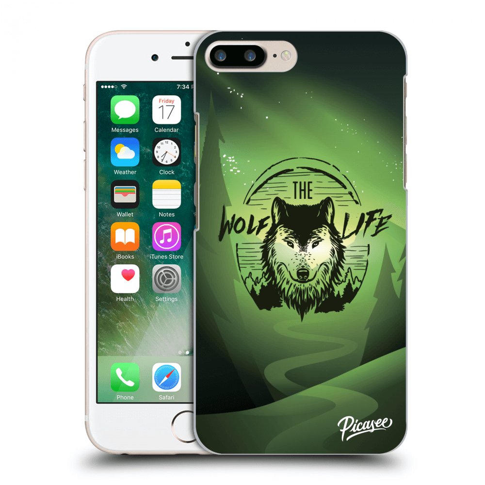 Picasee Apple iPhone 8 Plus Hülle - Transparentes Silikon - Wolf life