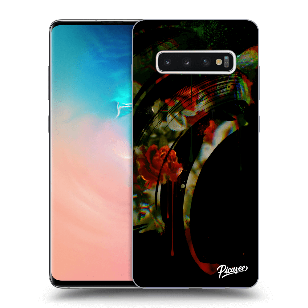 Picasee Samsung Galaxy S10 Plus G975 Hülle - Schwarzes Silikon - Roses black