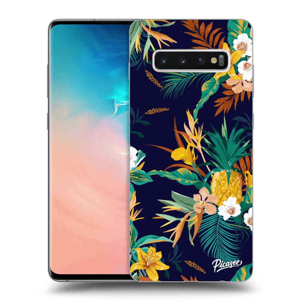 Picasee Samsung Galaxy S10 Plus G975 Hülle - Transparentes Silikon - Pineapple Color