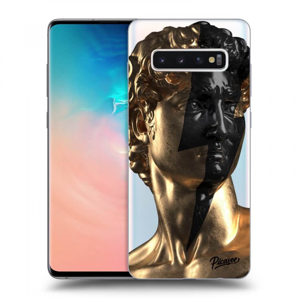 Picasee Samsung Galaxy S10 Plus G975 Hülle - Transparentes Silikon - Wildfire - Gold