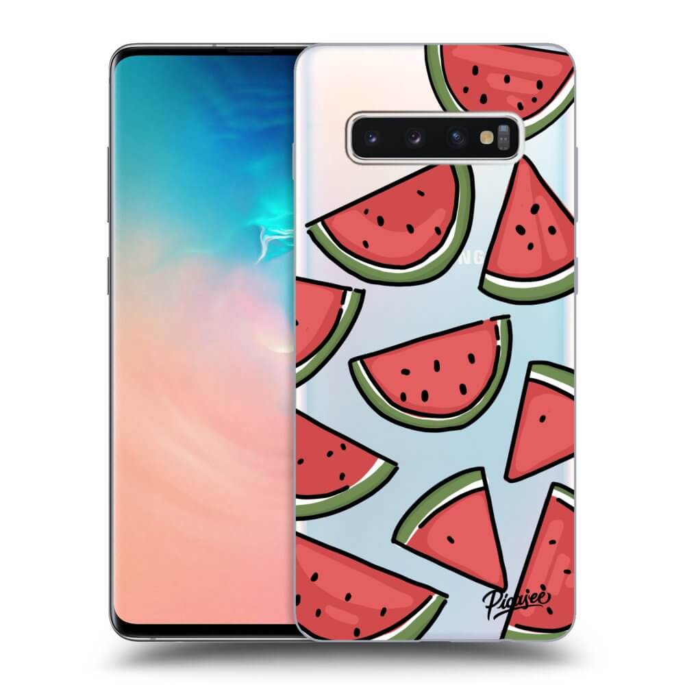 Picasee Samsung Galaxy S10 Plus G975 Hülle - Transparentes Silikon - Melone
