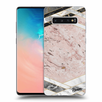 Hülle für Samsung Galaxy S10 Plus G975 - Pink geometry