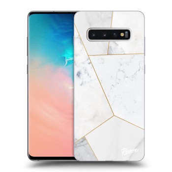 Hülle für Samsung Galaxy S10 Plus G975 - White tile