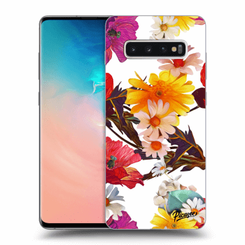 Picasee Samsung Galaxy S10 Plus G975 Hülle - Transparentes Silikon - Meadow