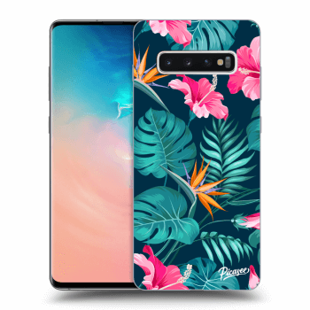 Hülle für Samsung Galaxy S10 Plus G975 - Pink Monstera