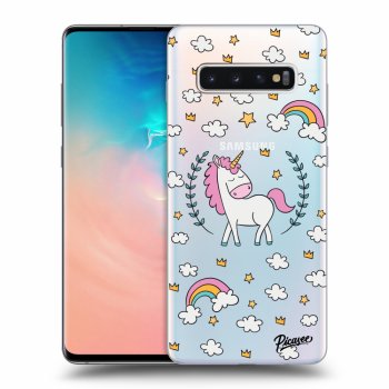 Picasee Samsung Galaxy S10 Plus G975 Hülle - Transparentes Silikon - Unicorn star heaven