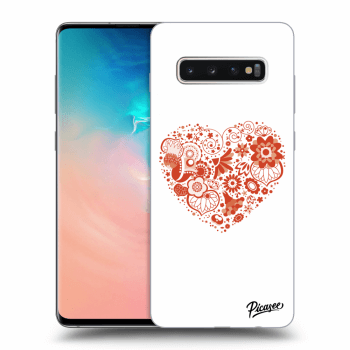 Picasee Samsung Galaxy S10 Plus G975 Hülle - Transparentes Silikon - Big heart
