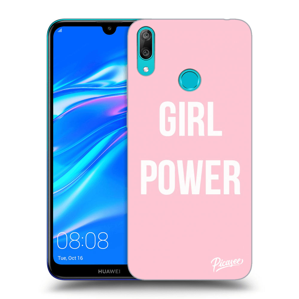 Picasee Huawei Y7 2019 Hülle - Transparentes Silikon - Girl power