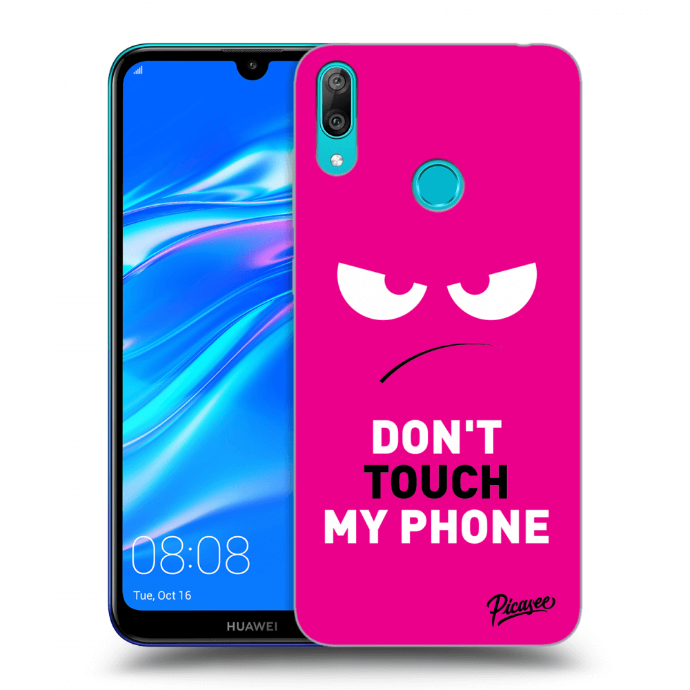 Picasee ULTIMATE CASE für Huawei Y7 2019 - Angry Eyes - Pink