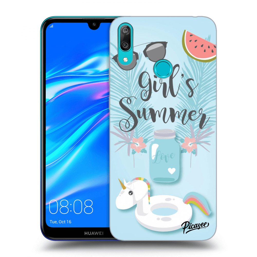 Picasee Huawei Y7 2019 Hülle - Schwarzes Silikon - Girls Summer