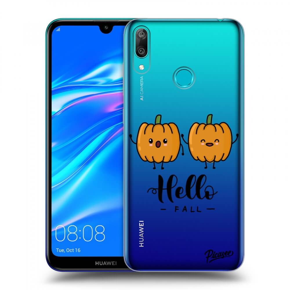 Picasee Huawei Y7 2019 Hülle - Transparentes Silikon - Hallo Fall
