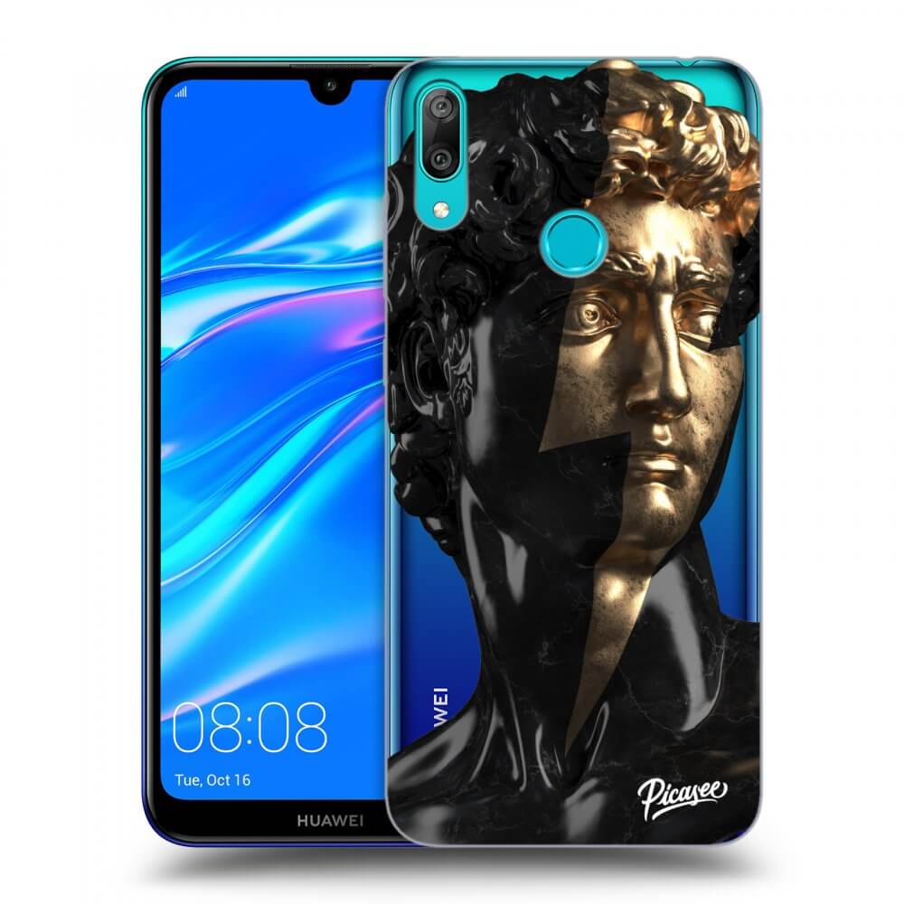 Picasee Huawei Y7 2019 Hülle - Transparentes Silikon - Wildfire - Black