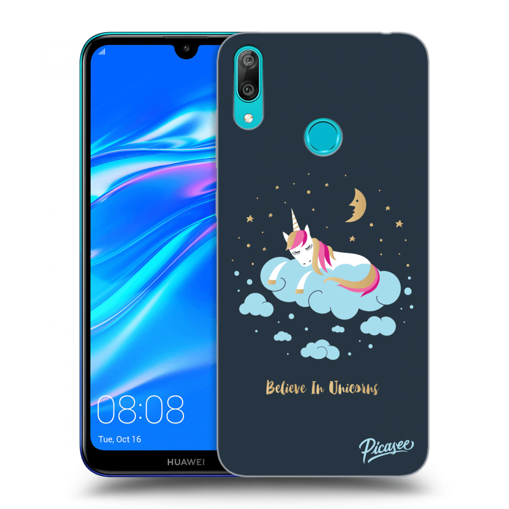 Picasee Huawei Y7 2019 Hülle - Transparentes Silikon - Believe In Unicorns