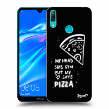 Picasee Huawei Y7 2019 Hülle - Schwarzes Silikon - Pizza