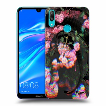 Picasee Huawei Y7 2019 Hülle - Transparentes Silikon - Rosebush black