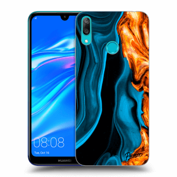 Picasee ULTIMATE CASE für Huawei Y7 2019 - Gold blue