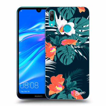 Picasee Huawei Y7 2019 Hülle - Transparentes Silikon - Monstera Color