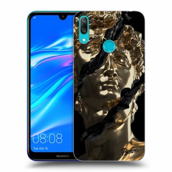 Picasee Huawei Y7 2019 Hülle - Schwarzes Silikon - Golder