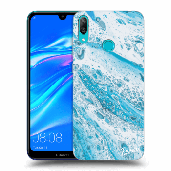 Picasee Huawei Y7 2019 Hülle - Schwarzes Silikon - Blue liquid