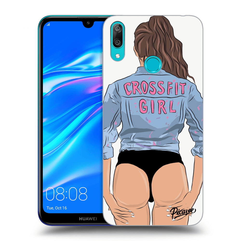 Picasee Huawei Y7 2019 Hülle - Transparentes Silikon - Crossfit girl - nickynellow