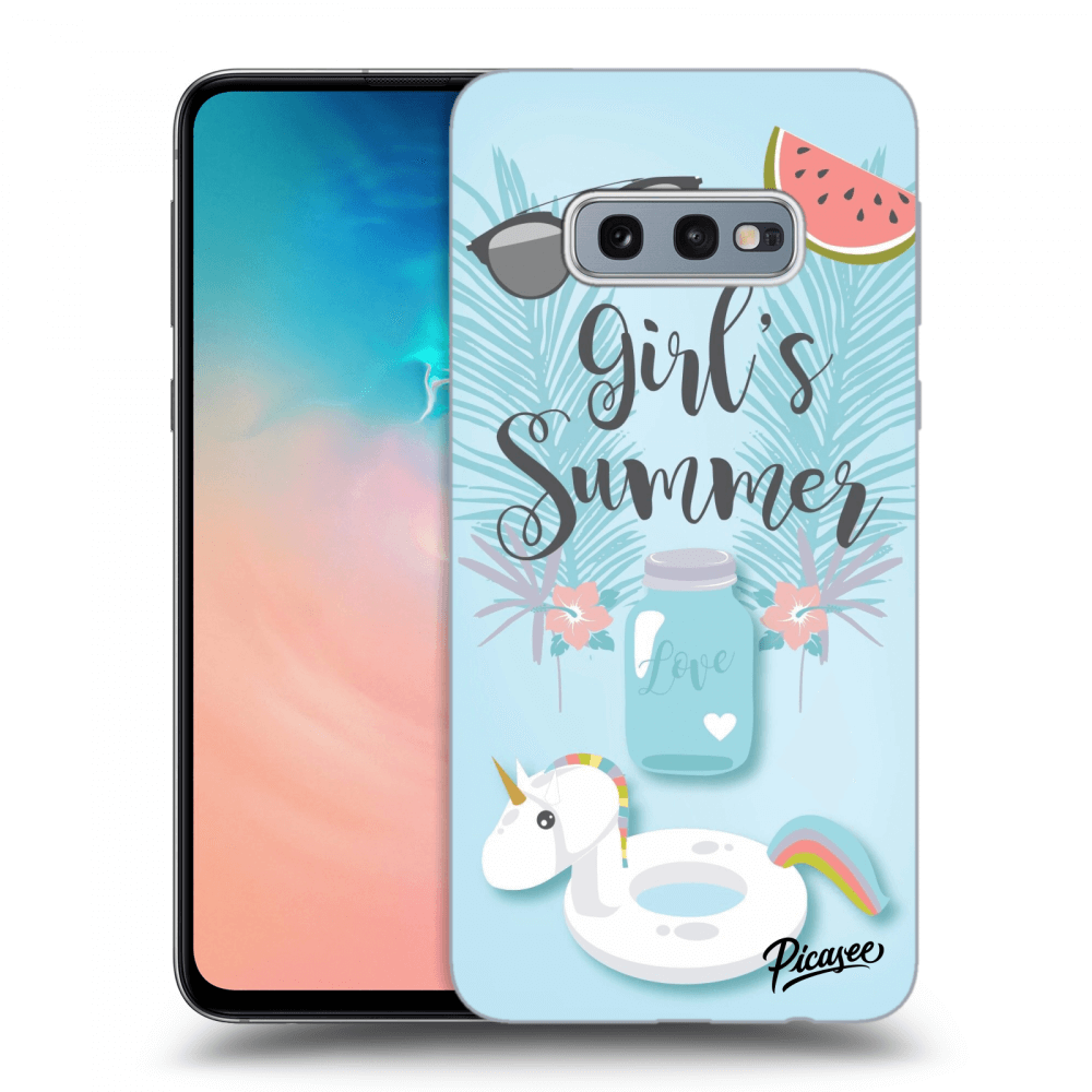 Picasee Samsung Galaxy S10e G970 Hülle - Transparentes Silikon - Girls Summer