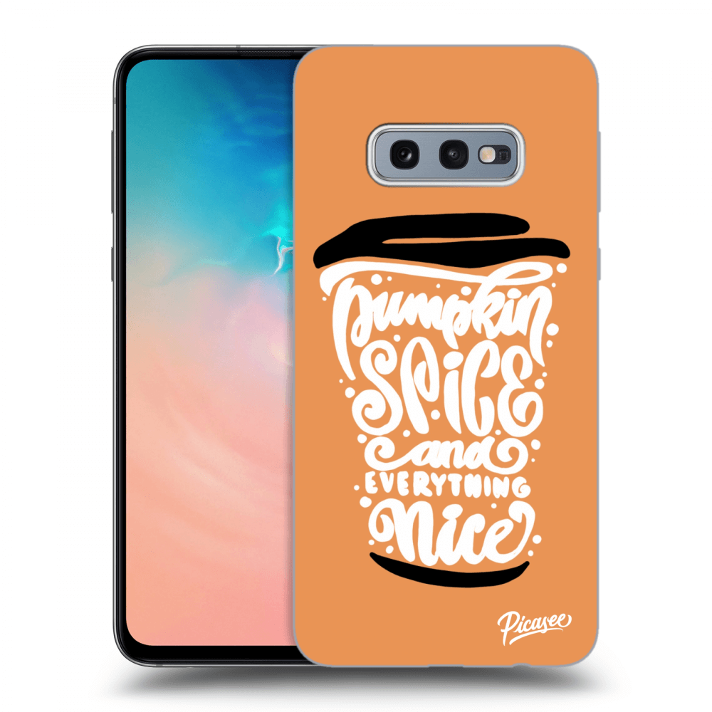 Picasee Samsung Galaxy S10e G970 Hülle - Schwarzes Silikon - Pumpkin coffee