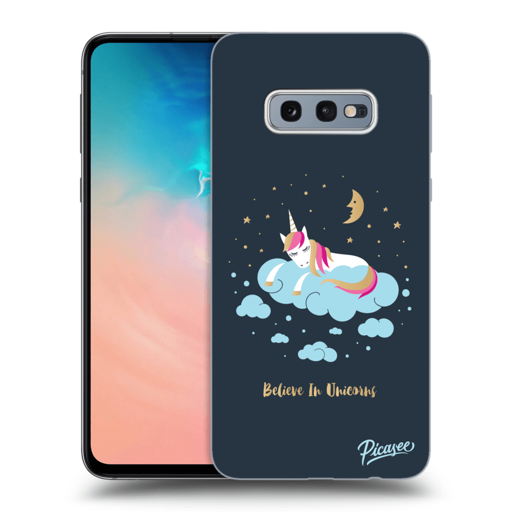 Picasee Samsung Galaxy S10e G970 Hülle - Schwarzes Silikon - Believe In Unicorns