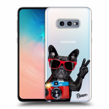 Picasee Samsung Galaxy S10e G970 Hülle - Transparentes Silikon - French Bulldog
