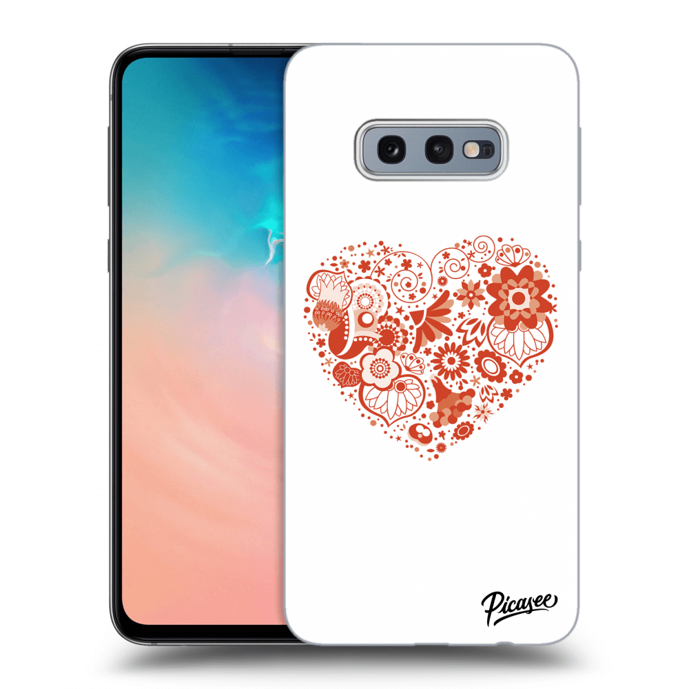 Picasee Samsung Galaxy S10e G970 Hülle - Transparentes Silikon - Big heart