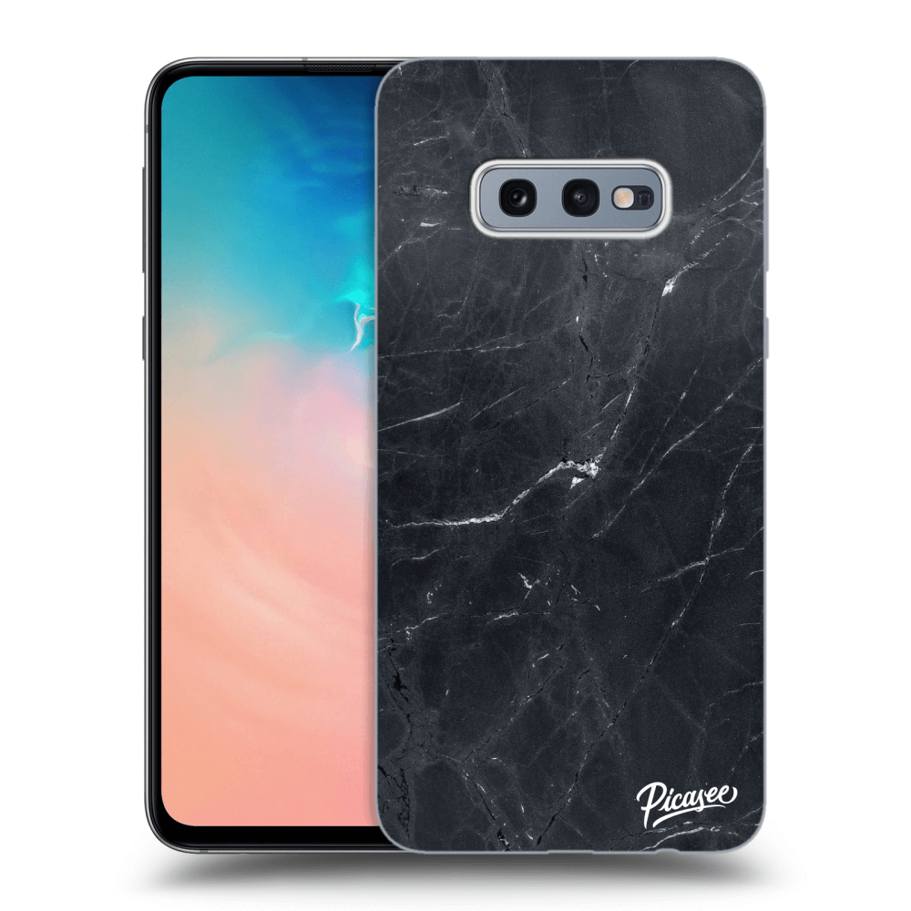 Picasee Samsung Galaxy S10e G970 Hülle - Transparentes Silikon - Black marble