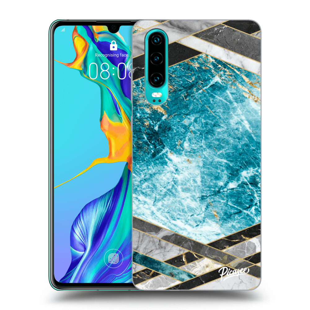 Picasee ULTIMATE CASE für Huawei P30 - Blue geometry