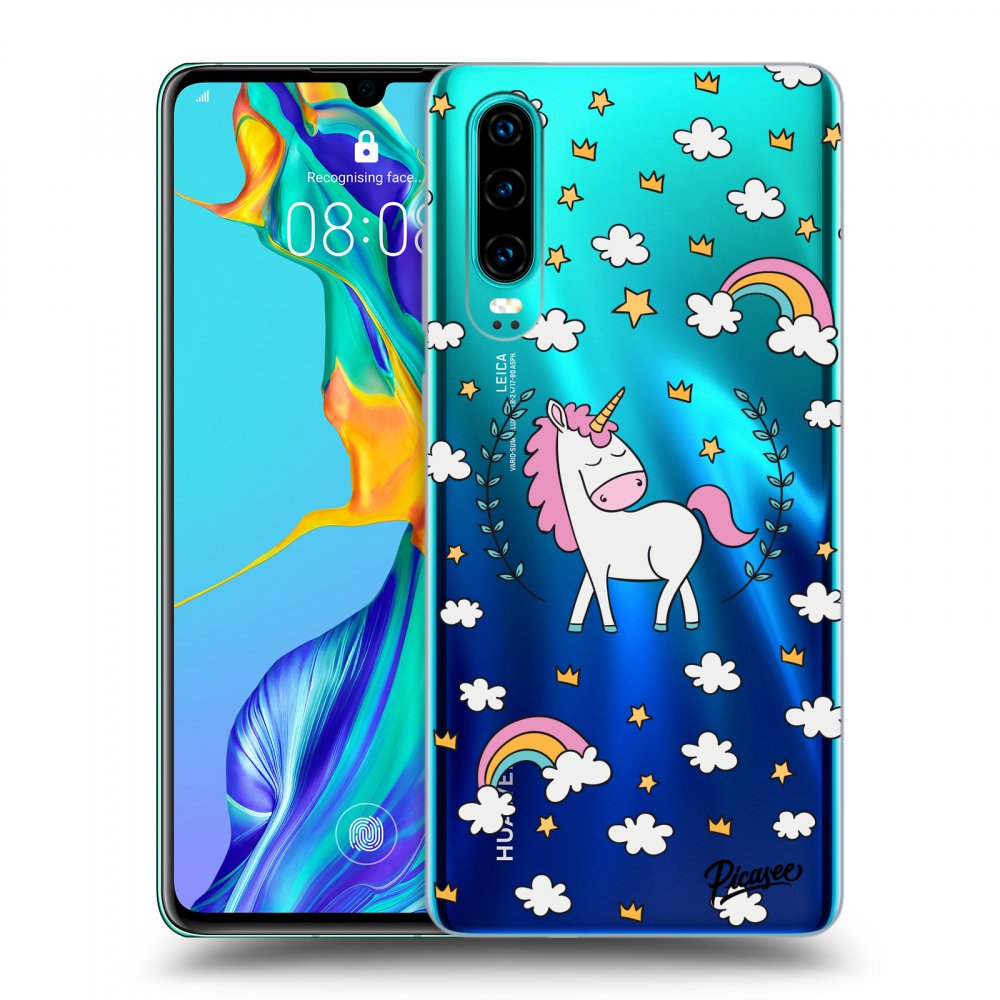 Picasee Huawei P30 Hülle - Transparentes Silikon - Unicorn star heaven