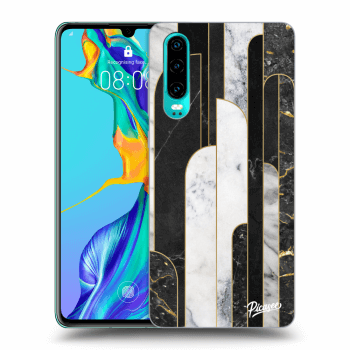 Picasee ULTIMATE CASE für Huawei P30 - Black & White tile