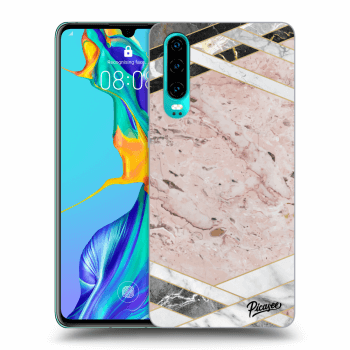 Hülle für Huawei P30 - Pink geometry