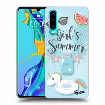 Picasee Huawei P30 Hülle - Schwarzes Silikon - Girls Summer